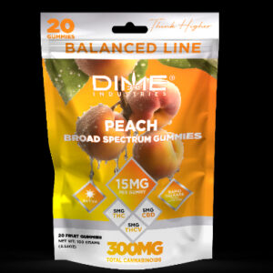 Dime Industries | Peach THC-CBD-THCV Gummies | 15MG | 20CT