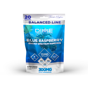 Dime Industries | Blue Raspberry THC-CBD-CBG Gummies | 15MG | 20CT